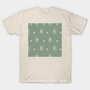 Sage Green Giraffes T-Shirt